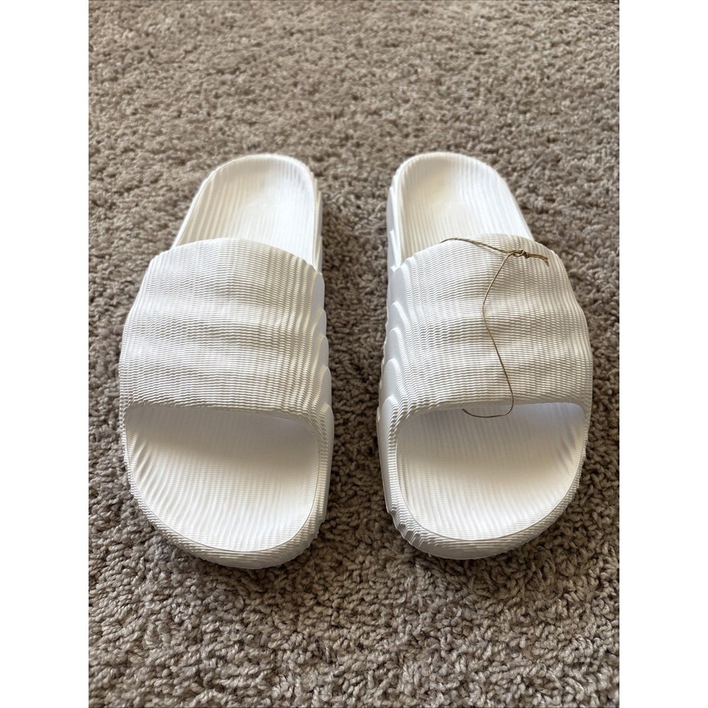 adidas Originals Adilette 22 Slide Sandals HQ4672 Men's size 8 Foam Comfy White